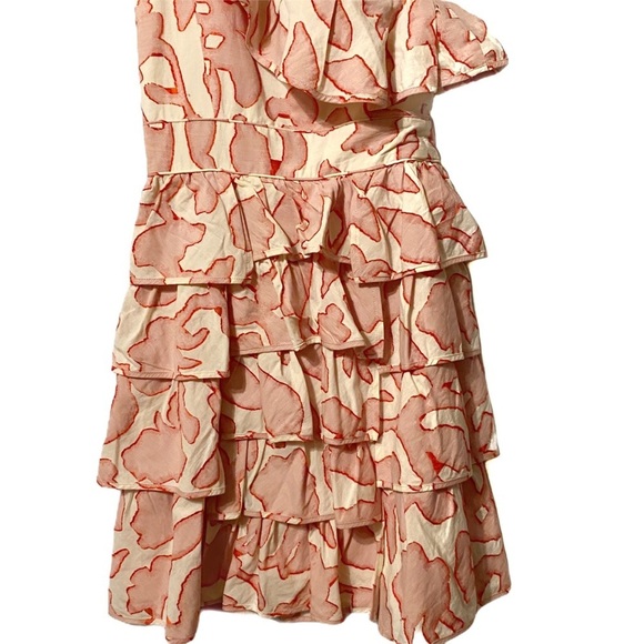 Cynthia Steffe pink cream one shoulder dress 6‎ - Picture 7 of 9